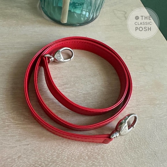 ❌SOLD❌EUC Christian Dior Lady Medium Patent Red Orange Silver HW - Picture 13 of 16